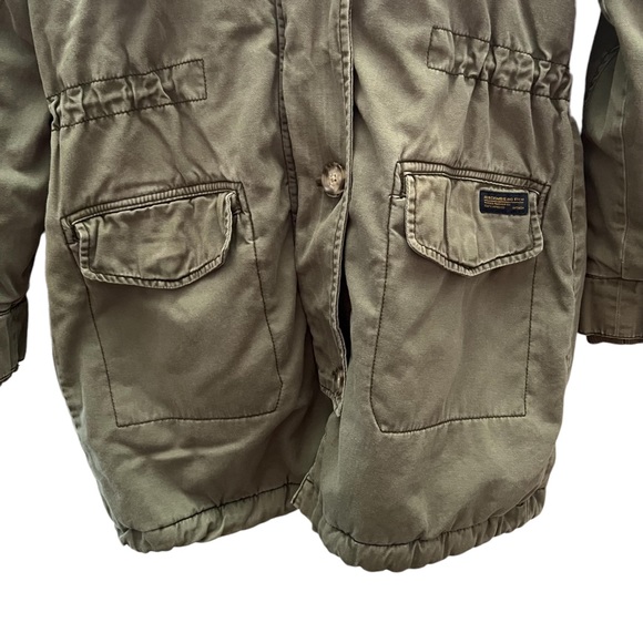 Abercrombie & Fitch Sherpa Lined Hooded Utility Coat Parka Size Small - Picture 4 of 16